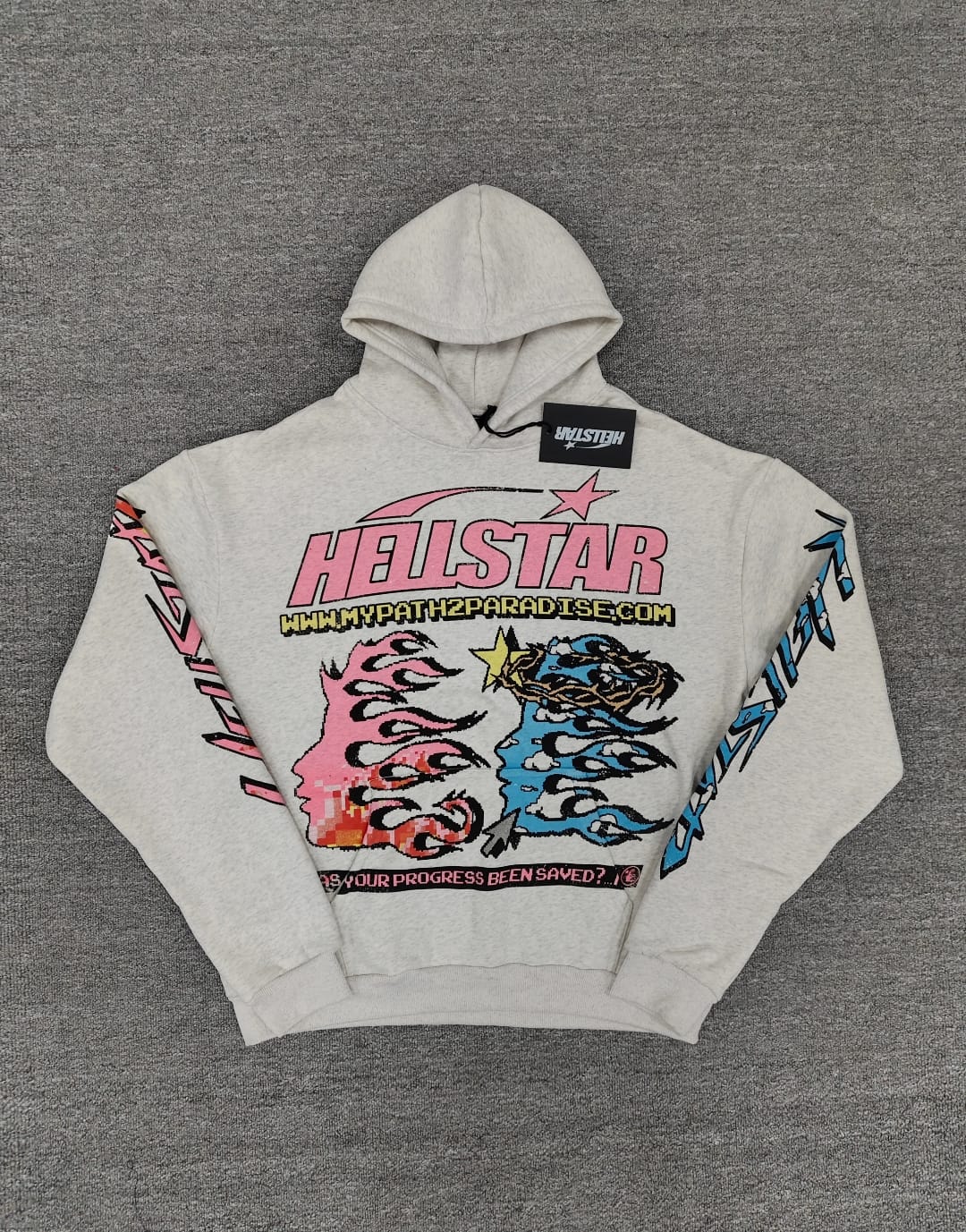 Hellstar Long Sleeve White Pixel
